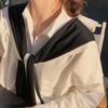 Striped Fake Collar Fiber Detachable Collar New Knitted Shawl  Unisex