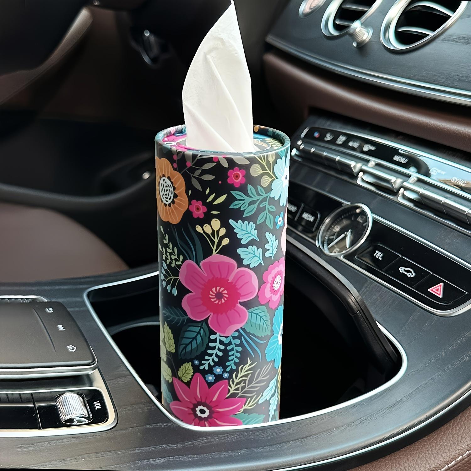

1PC Printed car mounted paper towel cylinder paper towel barrel car seat type cylindrical car paper towel barrel