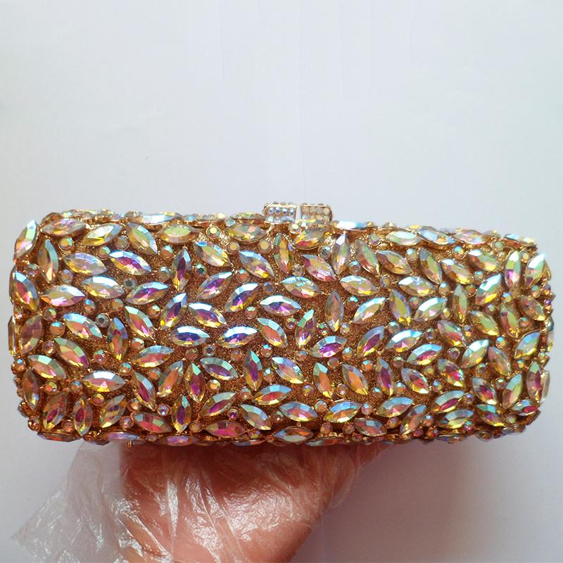 WHTUOHENG Blaue Strasssteine Silbernes Metall Abend-Clutch-Tasche Für Damen Kristall Hochzeit Braut Handtasche Diamant Party Abschlussball Clutches