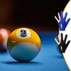 1pc Open Finger Billiard Gloves Breathable Polyester Snooker Pool Glove Adjustable Sticker Smooth Soft Lightweight Amateur Train