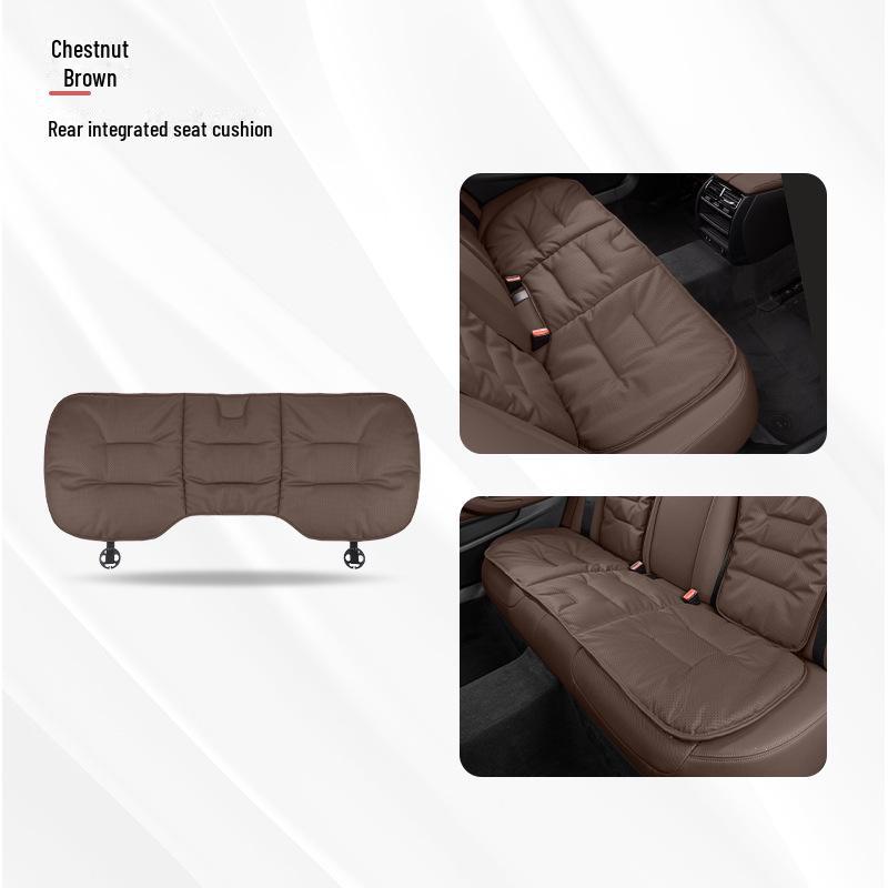Universal Ventilated Nappa Leather Car Seat Cushions - Four Seasons, Breathable, High-Grade, Perforated Design for All Models.