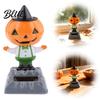 Kleines Geschenk für Autobesitzer Solartanzende Kürbispuppe, Halloween Armaturenbrett Dekoration, Gruselige Geist Spaß Konsolen Zubehör Figur Wackelnd