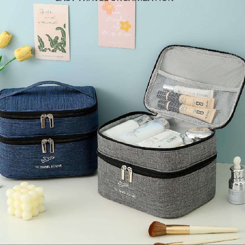 Makeup Bag Portable Versatile Travel Storage Bag Traveling Moving Capacity Large
