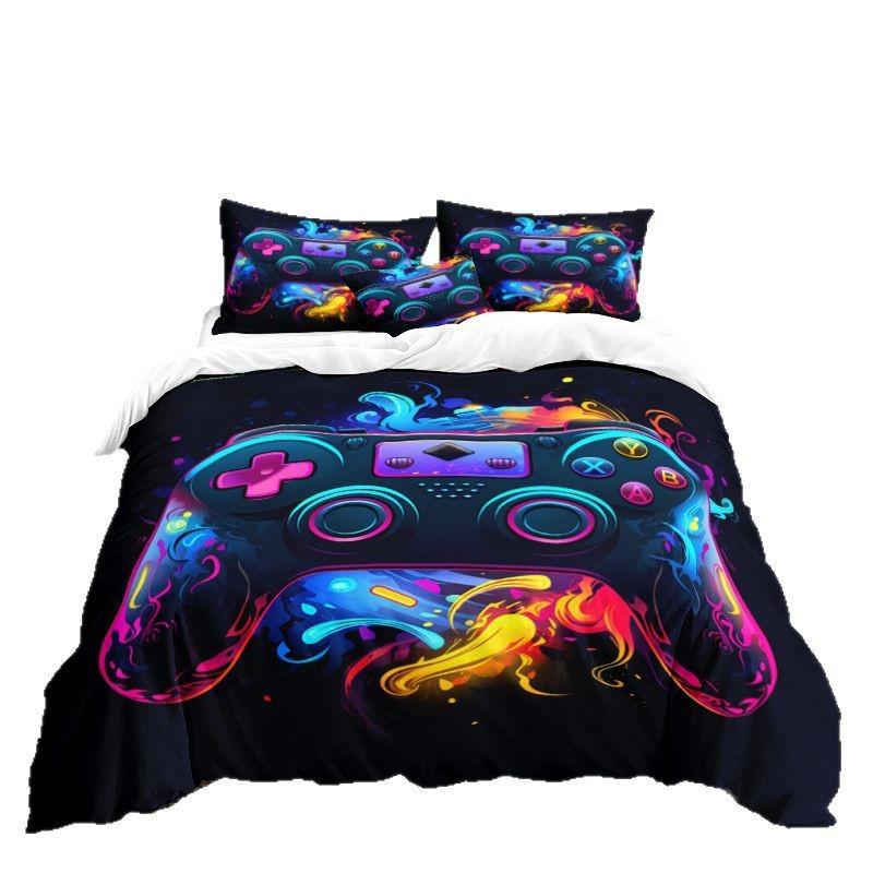 Gamepad Series 3D Digital Printing Three-Piece Bedding Kit Bed Sheet Quilt Cover