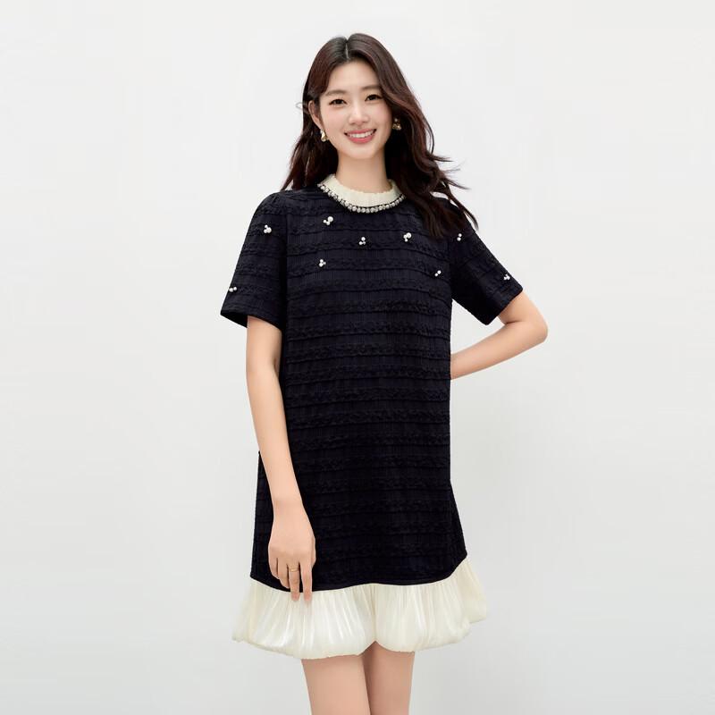 Ruffle Edge Casual Straight Dress L
