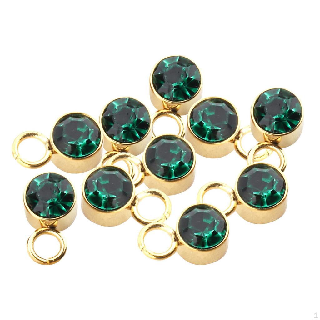 10 Stücke Kristall Charms DIY Runde Stecker Tropfen Perle Handgemachte Strass Anhänger für Halskette