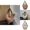 Summer Woven Beach Bag With Magnetic Closure For Casual Day Use