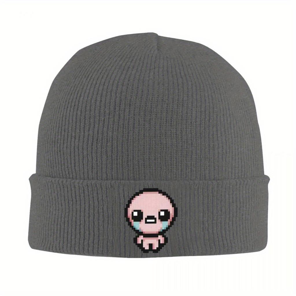 The Binding Of Isaac Pixel Knitted Hat Womens Unisexs Skullies Beanies Winter Hat Acrylic Warm Melon Cap