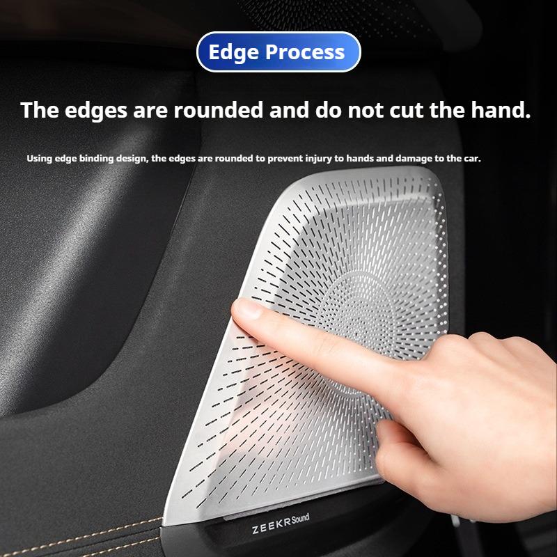 For Zeekr 7X Car Door Woofer Cover Car Audio Stainless Steel Protective Cover Modification Interior Accessories