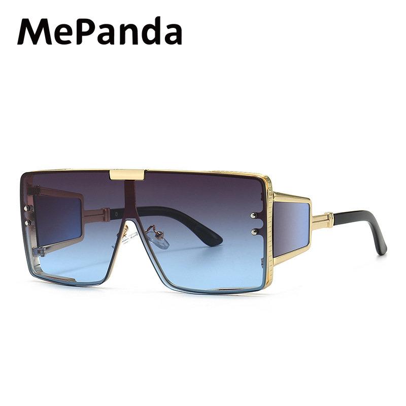 MePanda Unisex Large Square Frame Metal Outdoor Travel Fashion sunglasses,UV400