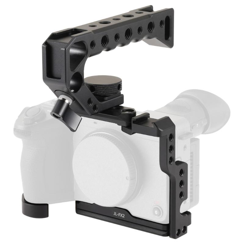 Rotating Top Handle Camera Cage Featuring 360 Degree Rotating for Unobstructed EVF Access During Handheld Use