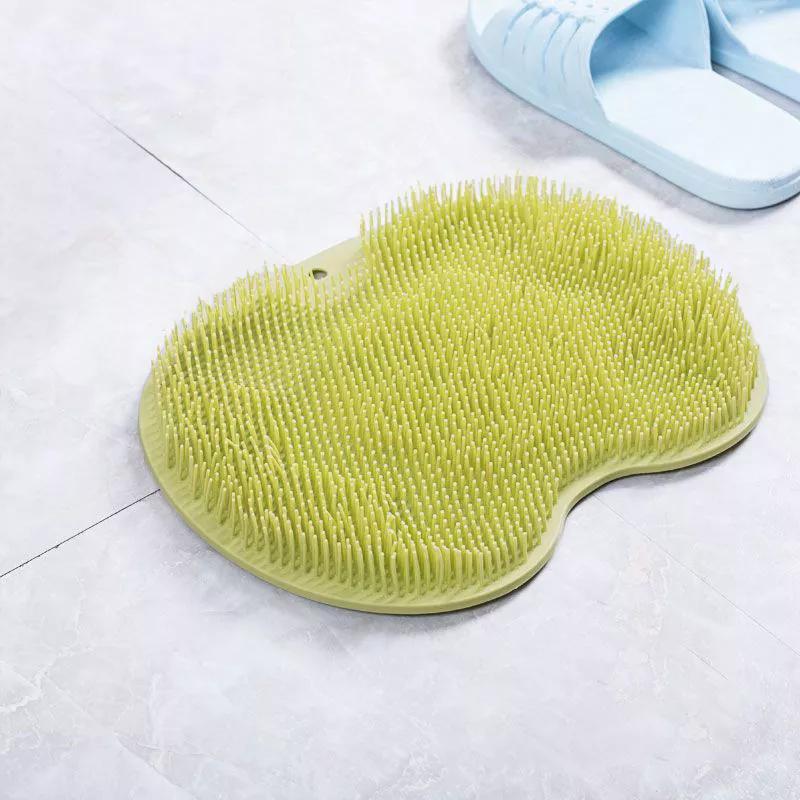 Foot Wash Brush Rub Back with Sucker Brush Bathroom Tool Foot Massage Pad Shower Massage Mat Exfoliating Bath Pad Bath Sponge