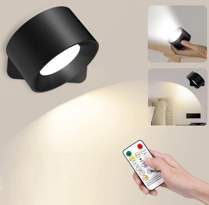 USB Rechargeable LED Wall & Bedside Reading Light with Touch Adjustment and Magnetic Mount