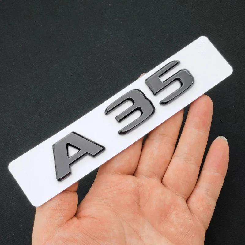 

3D ABS Glossy Black A35 A45 C63 A180 S Logo Letters Badge Car Sticker Trunk Emblem For Mercedes Benz AMG W205 W177 W176 C205