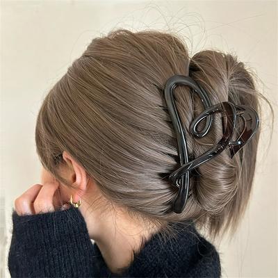 Pince à cheveux tendance en forme de cœur pour femmes, épingles à cheveux, design coréen, pince requin, acrylique, amour, pinces à cheveux, accessoires pour cheveux, barrettes, couvre-chef
