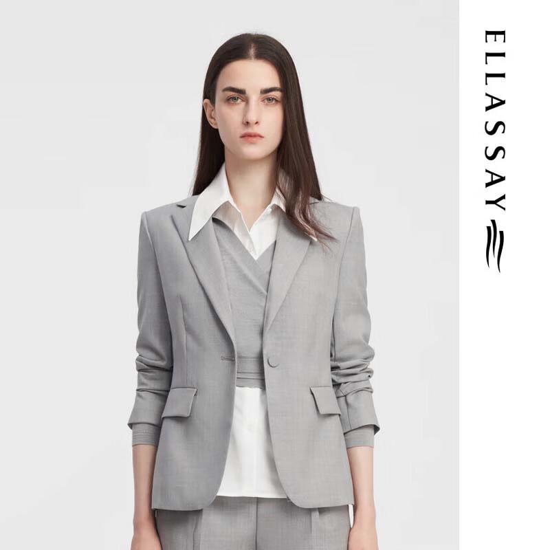 ELLASSAY Women s Elegant Textured Blazer S
