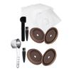 Coffee Discs W/ Aluminum Refillable Pieces Lids, W/ Metal Spoon Coffee Set for Coffee Maker for for for