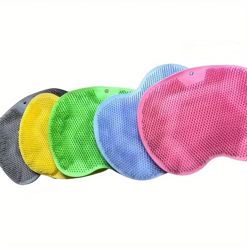 Silikon Badebürste Neue Silikon Badebürste Wandmontiert Rutschfest zum Rücken-Fuß-Schrubben für Faule Fußschrubb-Massagegerät