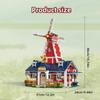Non-Toxic 1810Pcs Windmill Farm Building Blocks Garage Stable Hut Model Bricks Set With Usb Light Kids Educational Diy Toys Holiday Gifts