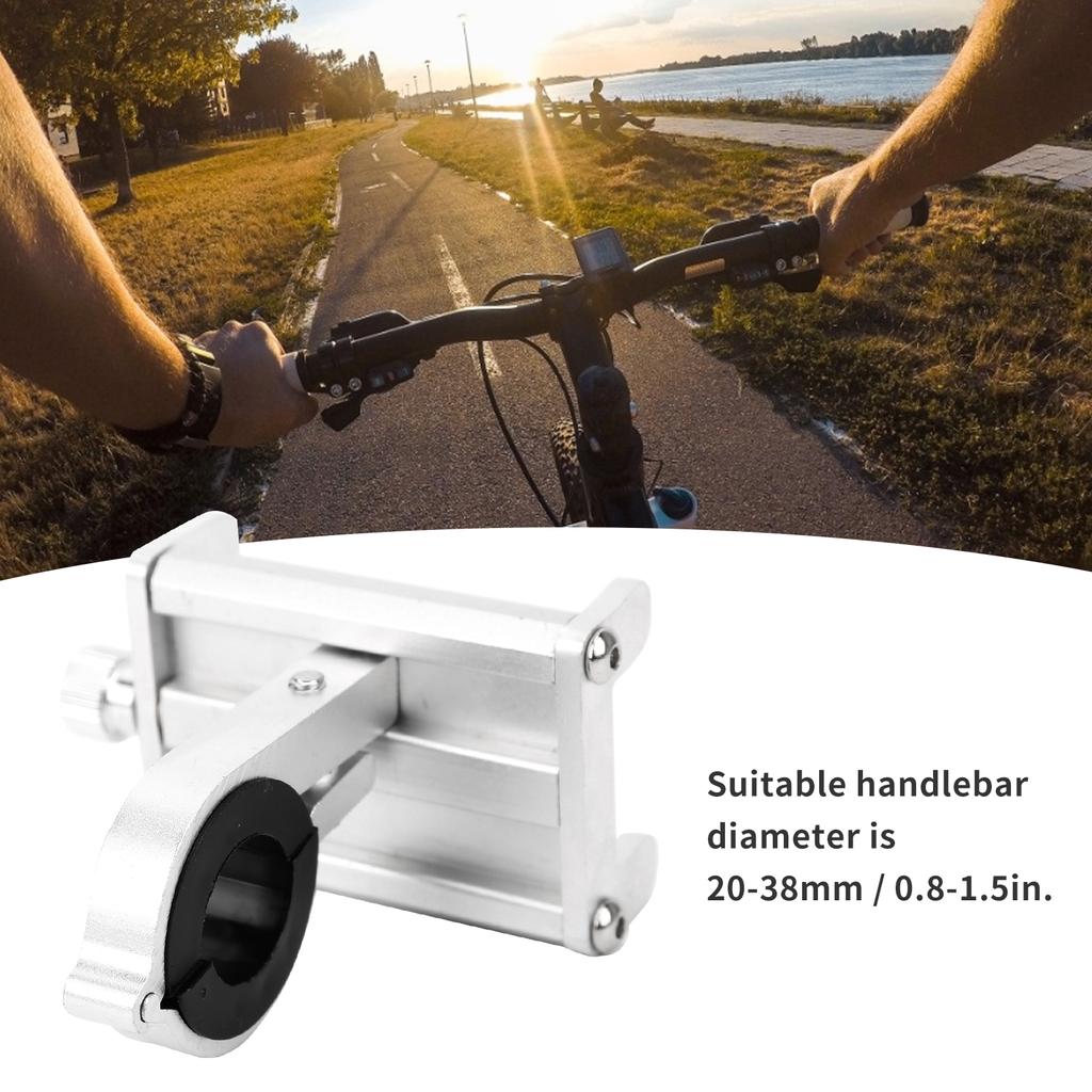 Bicycle Handlebar Clamp Aluminum Alloy Bike Mobile Phone Holder Cellphone Mount Sand