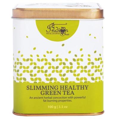 The Indian Chai - Slimming Healthy Green Tea 100g (50 Cups) || Slim Tea || Detox Tea for Weight Loss |With 18 Natural Herbs, Roots & Spices