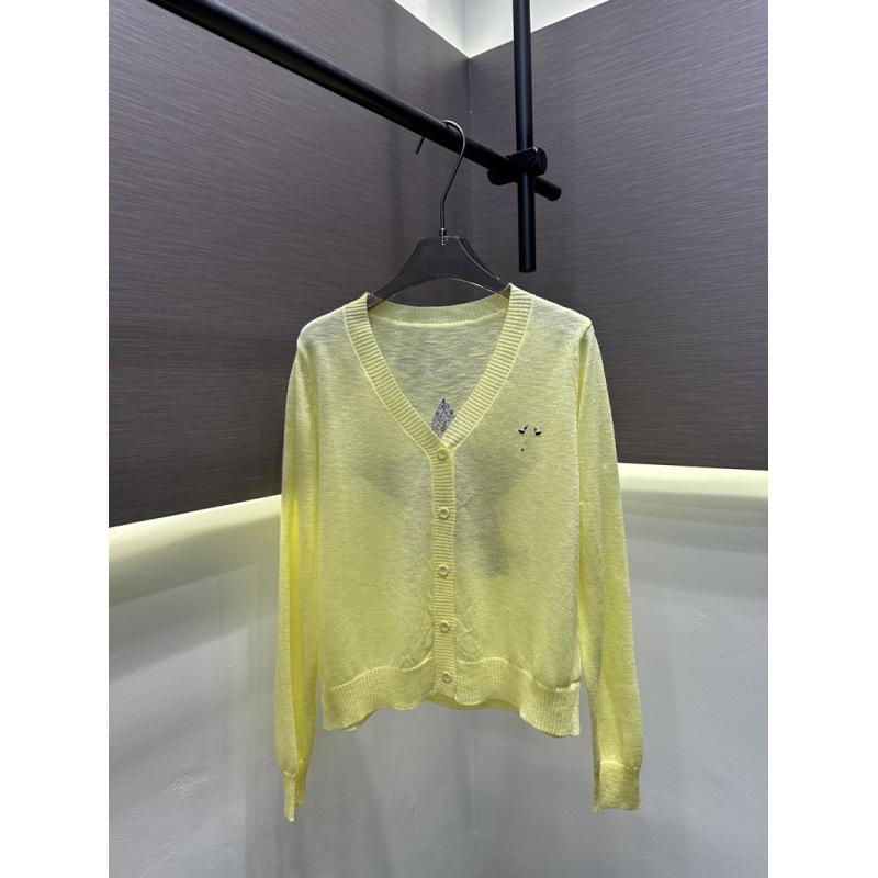 Cyan Women's Rhinestone-Embellished Sun Protection Cardigan - Lightweight, Versatile, Summer Knit