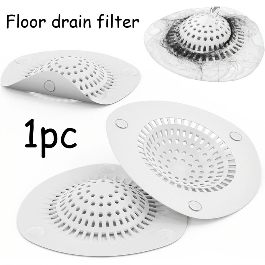 Hair Catcher Shower Drain Cover (Suction Cup Installation) Clog-Proof Sink Filter
