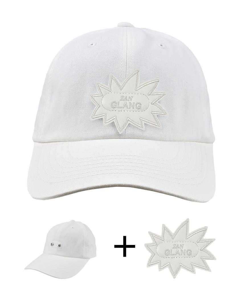 Jangeulang [Set] White Basic Ball Cap + Objet