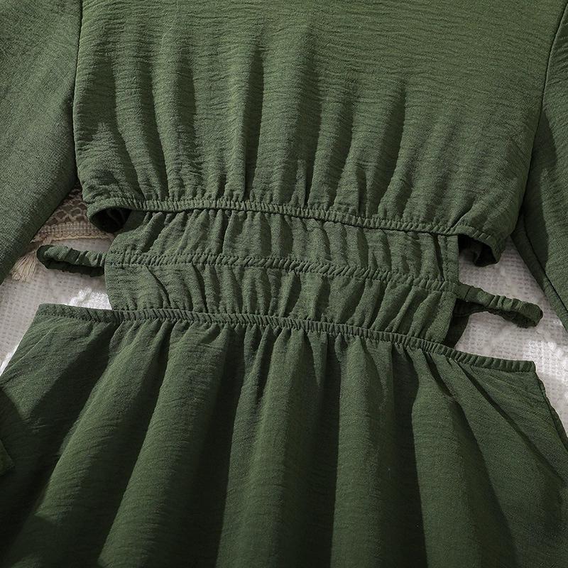 Girl Long Sleeves Dress Children Kid Casual Princess Dresses Clothes