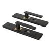 Bedroom Lock Set Household Interior Room Toilet Silent Aluminium Alloy with Handle Black Gold
