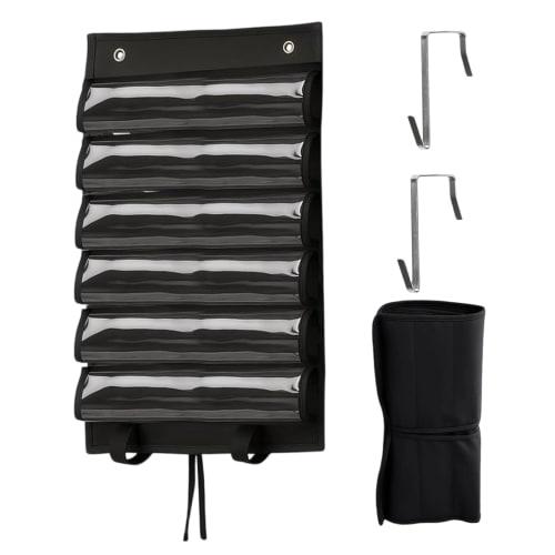 Game Mat Tube Holder, Game Accessory Holder | Clear Accessory Bag with Slots for Play Areas, Walls, Bedroom Doors, Family Gatherings, and Birthday Par