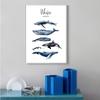 Nordic Animal Canvas Poster Nursery Wall Art Blue Whale Shark Print Painting Nautical Modern Picture for Living Room Home Decor