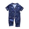Sommer Baby Kinder Mädchen Jungen Stehender Bär Nachtwäsche Set Kurzarm Bluse Tops + Nacht Hosen