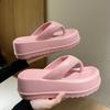 2026 Summer New Women's Thick Sole Flip-flops Outdoor Beach Sandals Wear-resistant Increase Women's Flip-flops