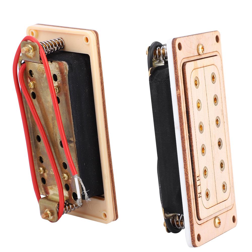 Maple Wood Magnet Neck Bridge Pickup Humbucker for LP SG Jazz Guitar (Gold)