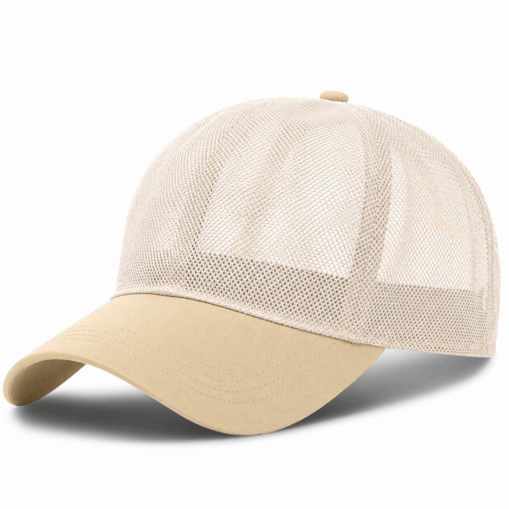 Breathable Trucker Baseball Cap Full Mesh Ventilated Baseball Cap  Summer Fishing
