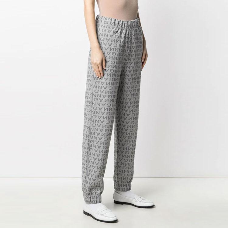 Ganni Ss21 Logo Jacquard Sports Trousers Women bottoms T2684-921