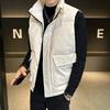 Mens Winter Down Vest White Duck 50% Fill Power Warm Loose Fit Sleeveless Jacket Casual Wear