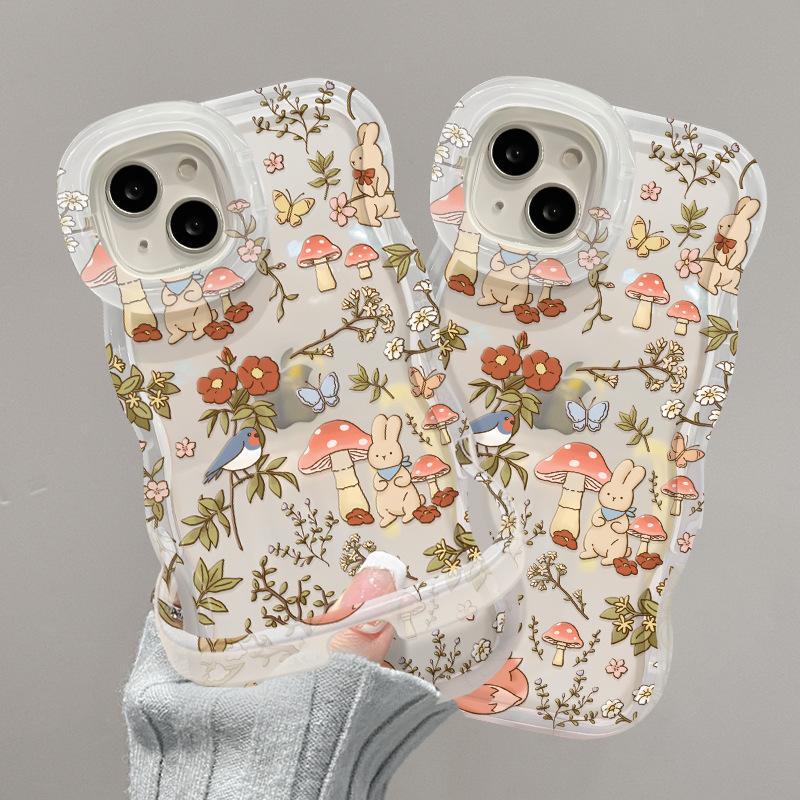 Pastoral Kaninchen Geeignet für Apple 16 Transparent Handyhülle Vivox200pro Doppelhalterung 15 Silikon 14 Xiaomi 13