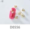 10Pcs Gold Silver Elk Antler Shape Alloy Diamond Nail Ornament Manicure Decoration Accessories