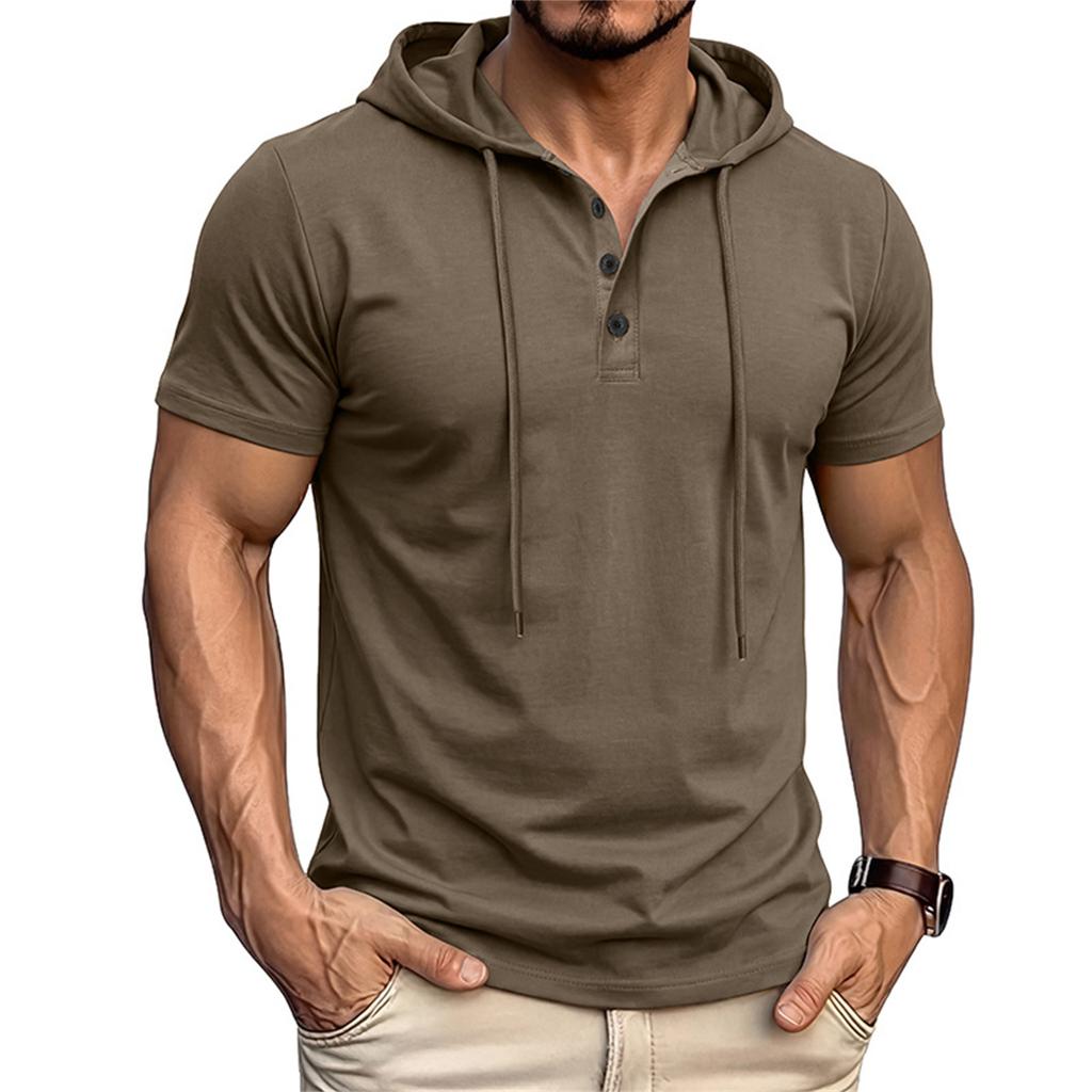 Herren Polohemden Kurzarm Mit Kapuze Klassische Passform Polohemden für Herren Stilvolle T-Shirts für Herren Übergroße T-Shirts für Herren