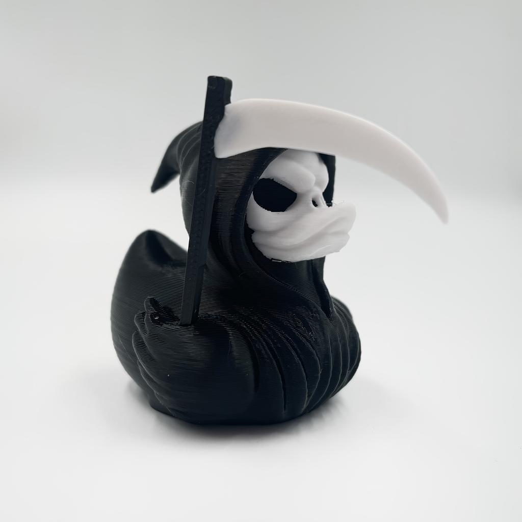 Grim Reaper Gothic Ente - Bausatz, Einzigartige Gothic-Geschenke und Sammlerstücke, Neuartige Dekorationen, Dunkle satanische böse Entenfigur für Schreibtisch-Wohndekor