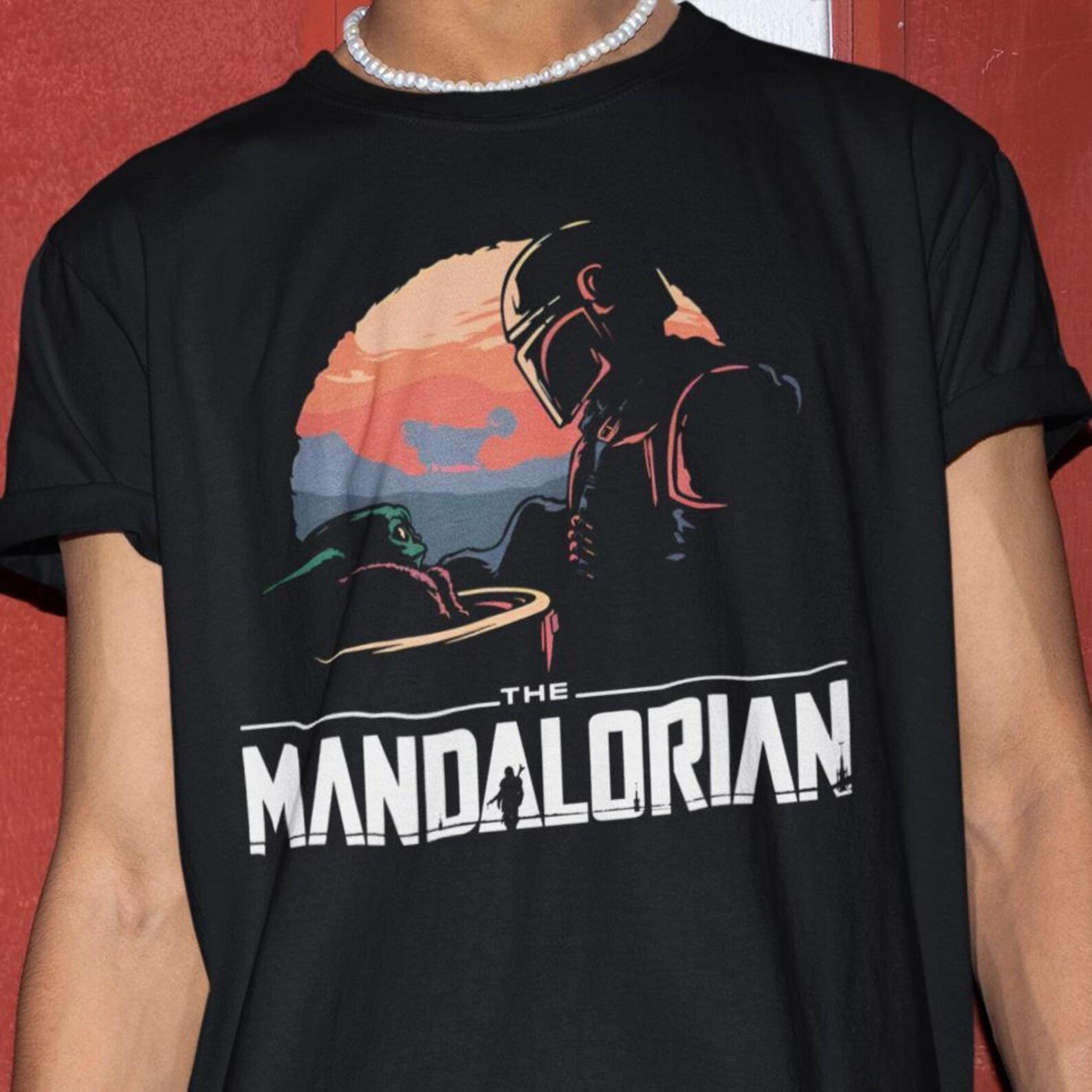 Vintage Mandalorian & Grogu Shirt - Bounty Hunter Tee,Grogu Tshirt,Star Wars Sweatshirt 4XL