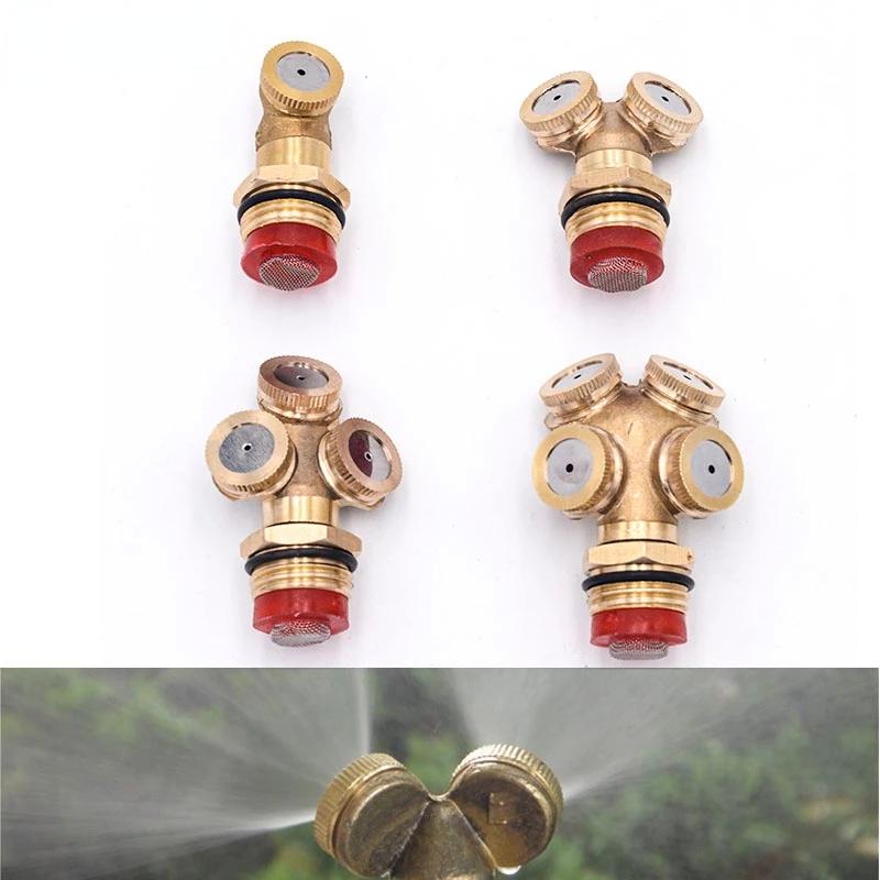 Ugello Nebulizzatore da 1/2" Ottone Atomizzatore Raccordo Spray Connettore Tubo Nebulizzatore Irrigatore Acqua Regolabile per Giardino Prato Irrigazione