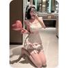 Ladies' Sexy Lingerie Sexy Pink Cow Suit Hollowed Out Maid Bunny Girl Uniform Role-playing Seductive Pure Desire Nightgown