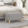 349367 vidaXL Bench Light Grey 70x35x41 Cm Fabric