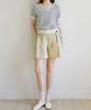 SLOWLOLLI Pintuck Short Pants - Beige