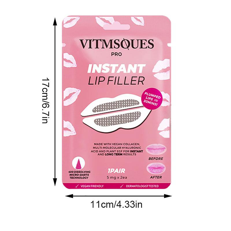 1 Pair Hyaluronic Acid Microneedle Lip Patches For Anti Wrinkle Smoothing Mouth Smile Lift Firm Lips Plump Lips Skin Care Patch