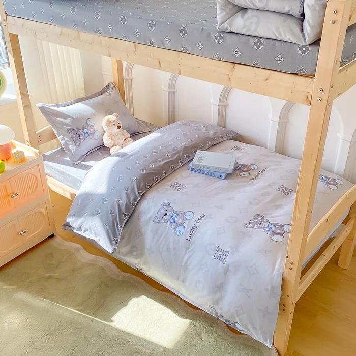 Plant Cashmere Student Dormitory Three-piece Bed Kit Single Double Household Bed Sheet Quilt Cover Popular