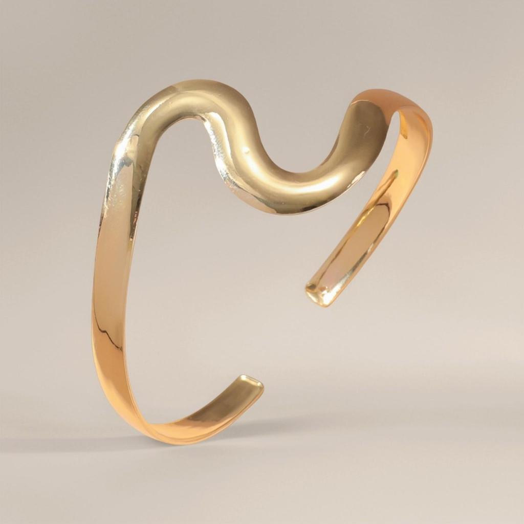 European-American Style Open Armlet: Trendy, Unique, and Elegant Cold-Style Bracelet.